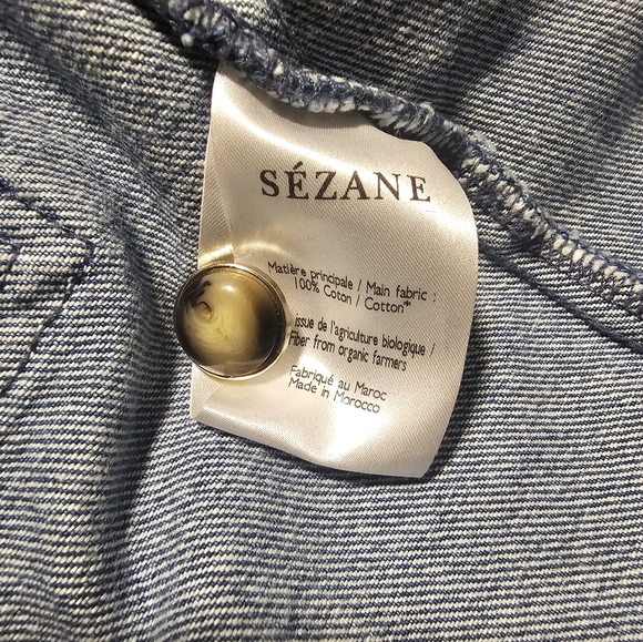 Sezane Augusto Trouser Jeans in Blue Denim Flare Size 36 US 4 - Picture 12 of 14